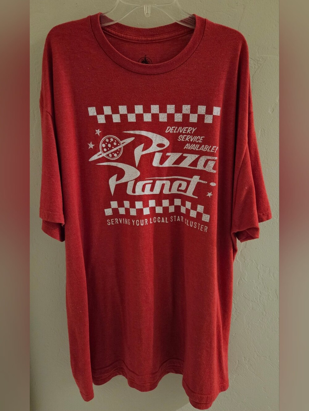 Disney Pizza Planet Red Shirt Toy Story Graphic Tee Mens XXL